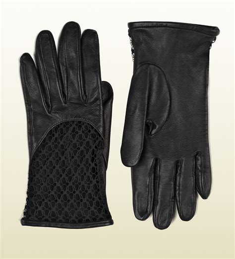 gucci net black gloves|Gucci gloves sale.